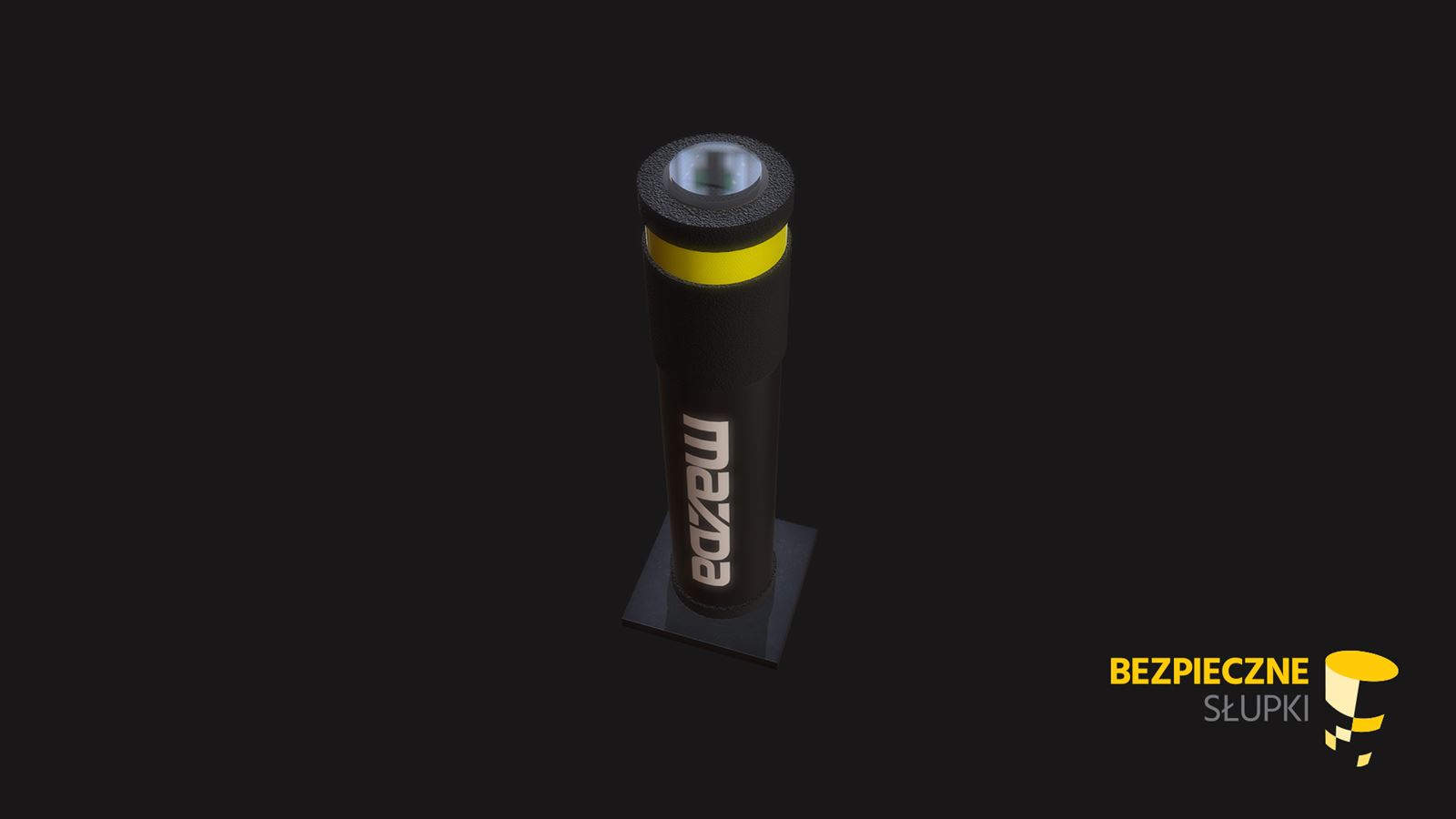 flexible rubber street safety pole with flashing LED LIGHT